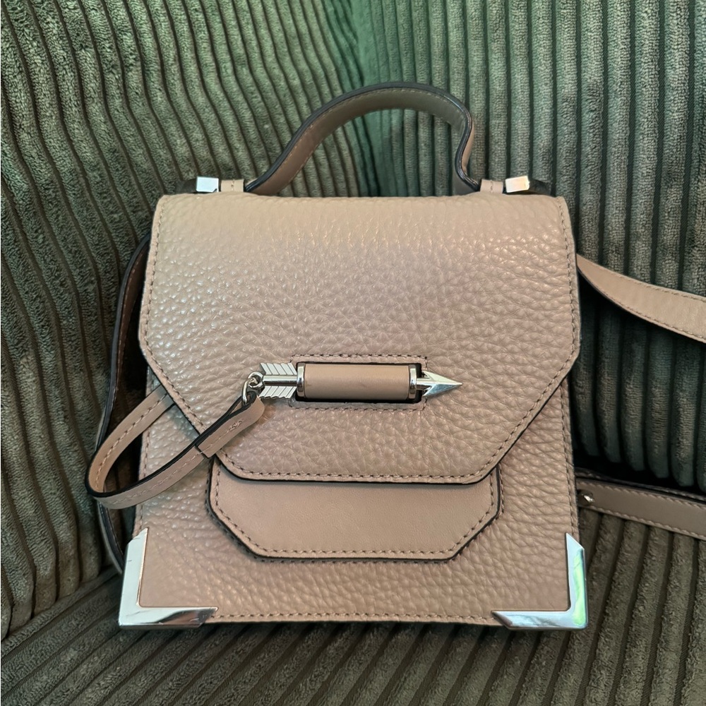 Mackage Taupe Mini Bag with Silver Accents